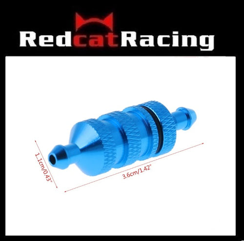 Redcat.Toys 80118B Large aluminum fuel filter (Blue) for HSP & Redcat