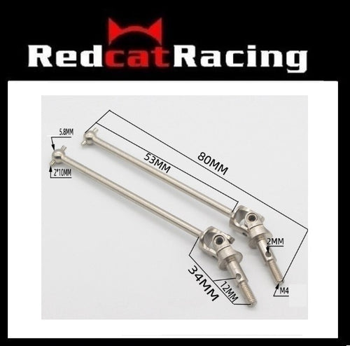 Redcat.Toys 02106 steel universal shaft 2 pcs silver 102015 for Redcat HSP Exceed