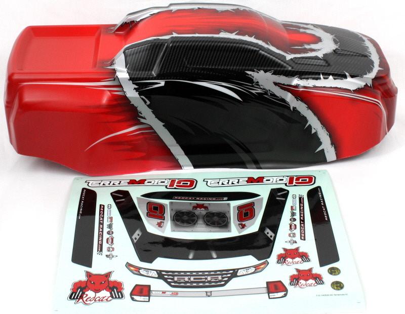 Redcat Racing BS910-015T-R T10 Truck Body Red BS910-015T-R - RedcatRacing.Toys