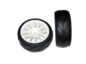 Redcat Racing 02020W White Road Wheels and Tires, 2pcs 02020W - RedcatRacing.Toys