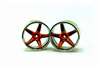 Redcat Racing 06008OR Chrome front 5 spoke orange anodized wheels 2 pcs - RedcatRacing.Toys
