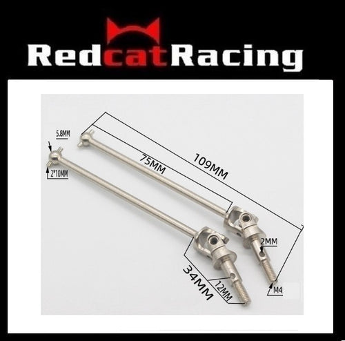 Redcat.Toys 06047 Steel universal shaft 2 pcs SILVER 106015 Redcat Exceed HSP