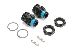 Redcat Racing 505231BK-10 Alum. Splined Wheel Hubs and Nuts +10mm (2)-Black - RedcatRacing.Toys