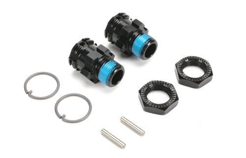 Redcat Racing 505231BK-10 Alum. Splined Wheel Hubs and Nuts +10mm (2)-Black - RedcatRacing.Toys