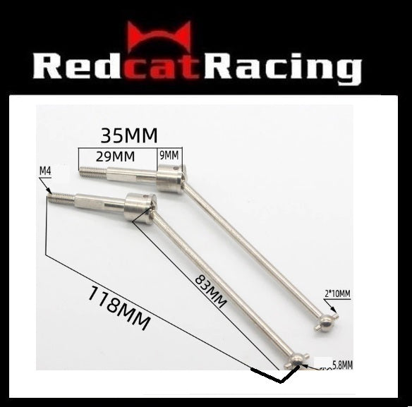 Redcat.Toys 188015 Steel CVA Driveshafts Front/Rear 2pcs Silver  Volcano S30