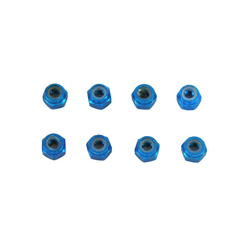 Redcat Racing Aluminum Nylon Locknut (6pcs)(M3)(blue)(Same as 122048)  02191B - RedcatRacing.Toys