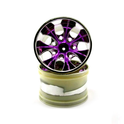 Redcat Racing 08008NP 2.8 Purple 7 spoke Wheels, 2pcs  08008NP - RedcatRacing.Toys