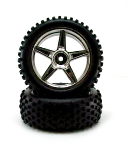 Redcat Racing 06010c Chrome front wheels and tires 2pcs 06010c - RedcatRacing.Toys