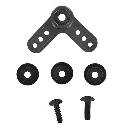Redcat Racing 80236m Aluminum servo arm L-shape gun metal 80236m - RedcatRacing.Toys
