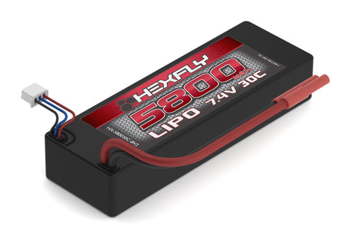 Redcat Racing LIPO Battery , 5800mAh 30c  7.4V  with Banana HX-580030C-BV2 - RedcatRacing.Toys