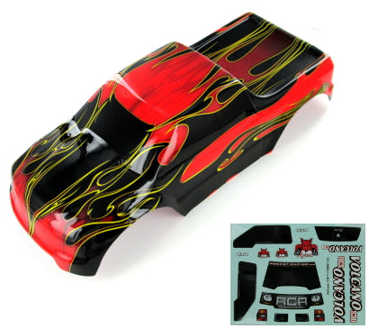 Redcat Racing 88049-R 1/10 Truck Body, Red Flame  88049-R - RedcatRacing.Toys