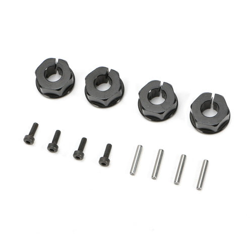 Redcat Racing 510174BK Clamp Type Wheel Hexes, 12mm (4) (Black)  510174BK - RedcatRacing.Toys