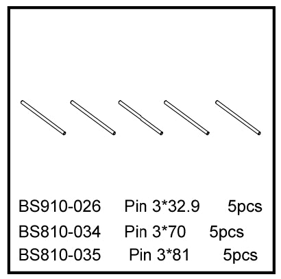 Redcat Racing BS910-026 Pin 3*32.9mm  BS910-026 - RedcatRacing.Toys