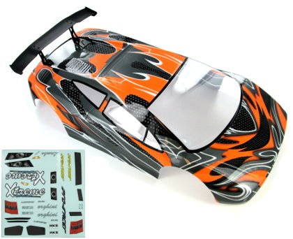 Redcat Racing 10030-1 1/10 Road Car Body, Orange and Black 10030-1 - RedcatRacing.Toys