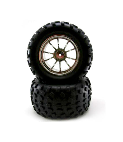 Redcat Racing 08045 Chrome Wheels and Tires, 2pcs  08045 - RedcatRacing.Toys