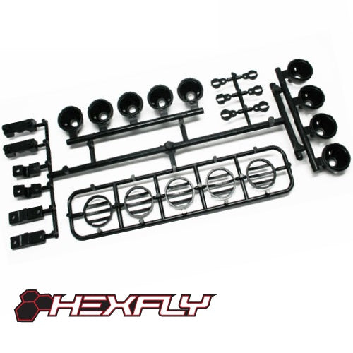 Redcat Racing HX-LED-001B LED Crawler Light Bar Set(5 Spotlight) Black HX-LED-001B - RedcatRacing.Toys