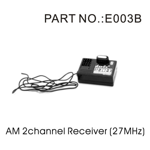Redcat Racing E003B AM 27MHz 2 Channel Receiver  E003B - RedcatRacing.Toys