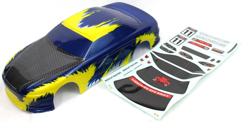 Redcat Racing 12305 1/10 Road Car Body, Blue and Yellow - RedcatRacing.Toys