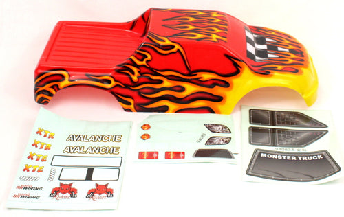 Redcat Racing Red Flame Earthquake/Avalanche/Landslide body 08302R - RedcatRacing.Toys