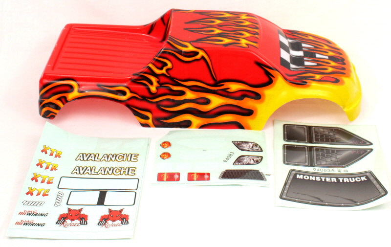 Redcat Racing Red Flame Earthquake/Avalanche/Landslide body 08302R - RedcatRacing.Toys