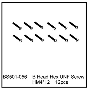 Redcat Racing Button Head Machine Screw, Hex (4*12mm)  BS501-056 - RedcatRacing.Toys