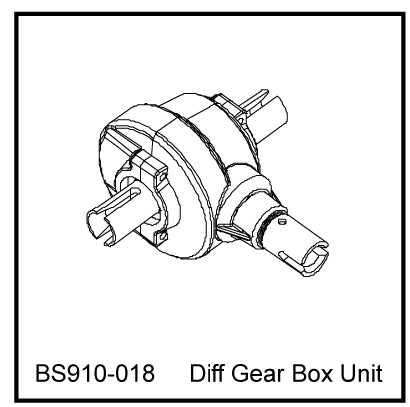 Redcat Racing BS910-018  Diff Gear Box Unit BS910-018 - RedcatRacing.Toys