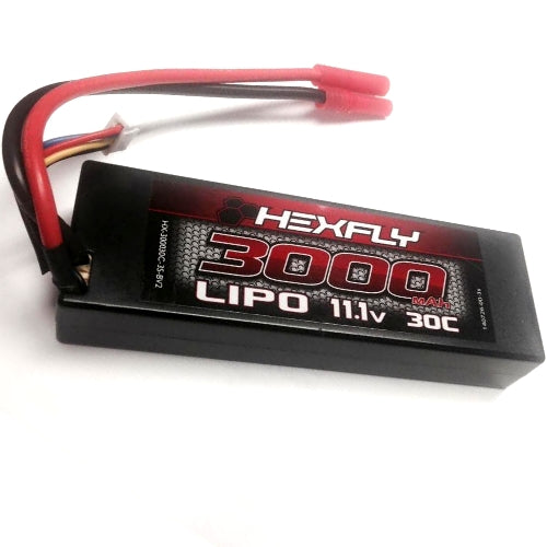 Redcat Racing  LIPO Battery , 3000mAh 30c 11.1V (138.5mm x 46.5mm x 23.5mm) HX-300030C-3S-BV2 - RedcatRacing.Toys
