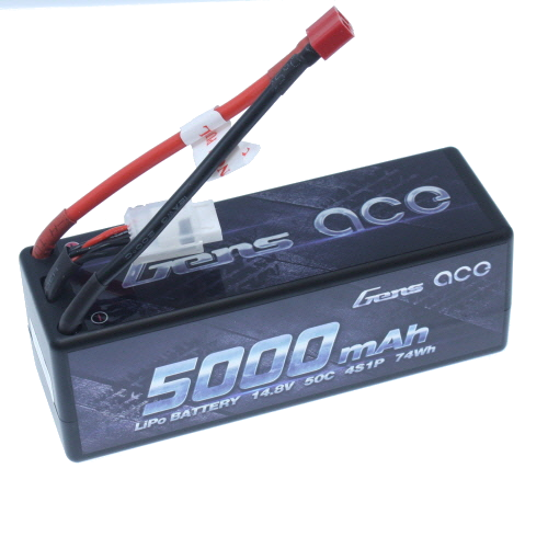 Redcat Racing GA-4S-5000-50C Gens ace 5000mAh 14.8V 50C 4S1P HardCase Lipo GA-4S-5000-50C - RedcatRacing.Toys