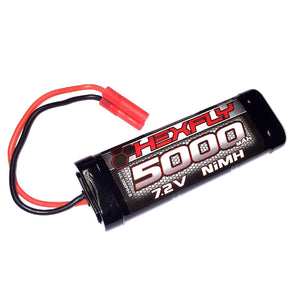Redcat Racing HX-5000MH-B2 Hexfly 5000mAh Ni-MH Battery - 7.2V with Banana 4.0 Connector