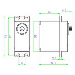 Redcat.Toys RER11857 25KG Metal Gear Waterproof Digital Servo - 2 pieces