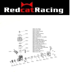 Redcat.Toys R013 Carb Nut and Pin  for VX-18 Nitro Engines HSP 02060 Redcat