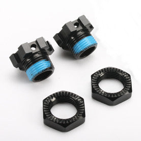 Redcat Racing 505231BK Alum. Splined Wheel Hubs and Nuts +0mm (2)-Black - RedcatRacing.Toys