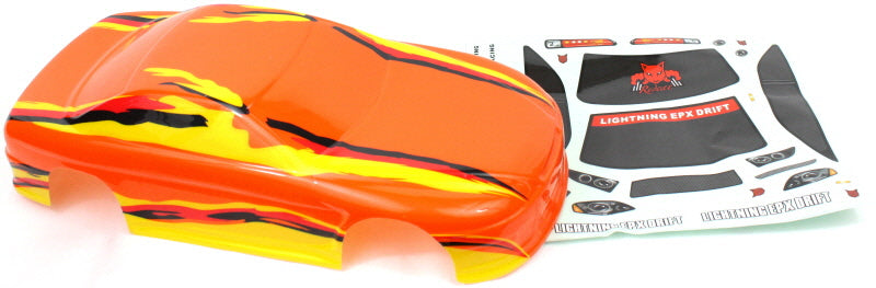 Redcat Racing 12306 1/10 Road Car Body, Orange and Yellow - RedcatRacing.Toys