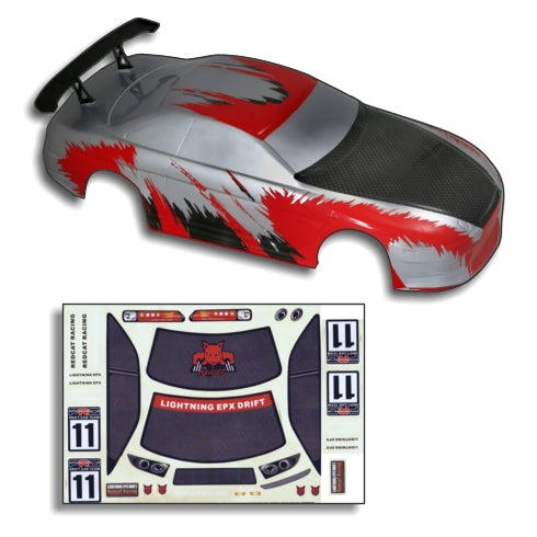 Redcat Racing 12304 1/10 Road Body, Red and Carbon Fiber 12304 - RedcatRacing.Toys