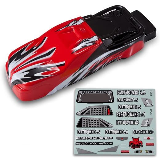 Redcat Racing BS904-013R 1/8 Truck Body Red and Black BS904-013R - RedcatRacing.Toys