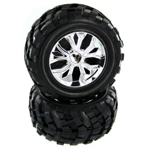 Redcat Racing BS908-002 Wheels and Tires, Chrome  BS908-002 - RedcatRacing.Toys