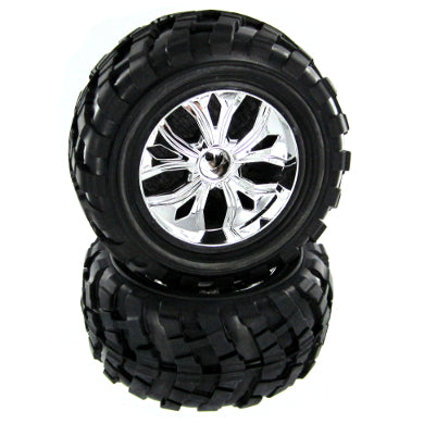 Redcat Racing BS908-002 Wheels and Tires, Chrome  BS908-002 - RedcatRacing.Toys