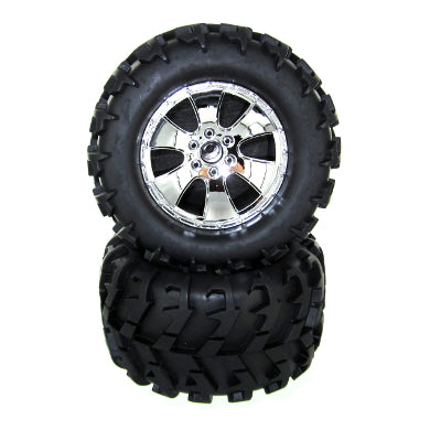 Redcat Racing V-Tread Wheels and Tires, Chrome (2pcs)  BS904-015 - RedcatRacing.Toys