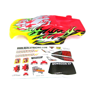 Redcat Racing Monsoon Body, Yellow and Red 94085 * DISCONTINUED - RedcatRacing.Toys
