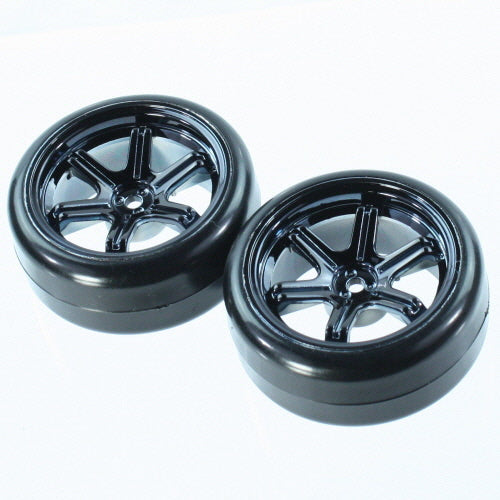 Redcat Racing Wheel (Black chrome rim and Tire) QTY 2  BS204-010 - RedcatRacing.Toys